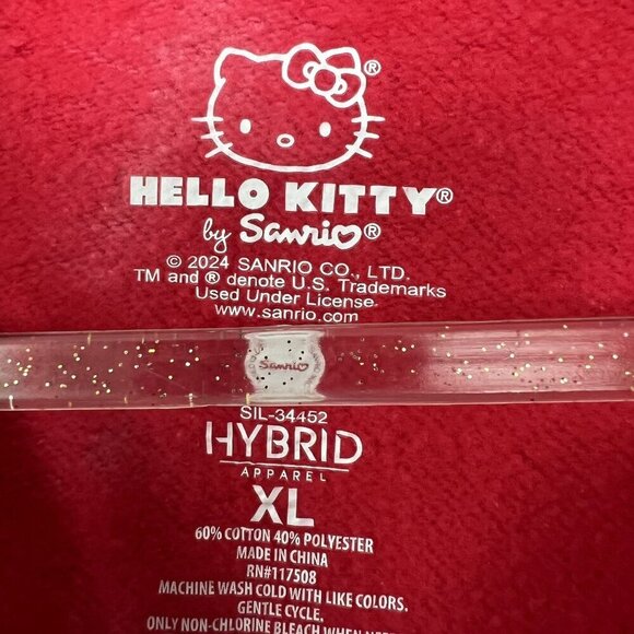 Custom Hello Kitty Bleach Reverse Tie Dye Womens XL Crewneck Graphic Sweatshirt - Picture 2 of 5